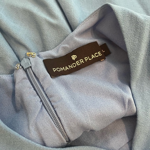 NWOT Tuckernuck Pomander Place Raina Peplum Tank Top Azure Blue L - Picture 4 of 5